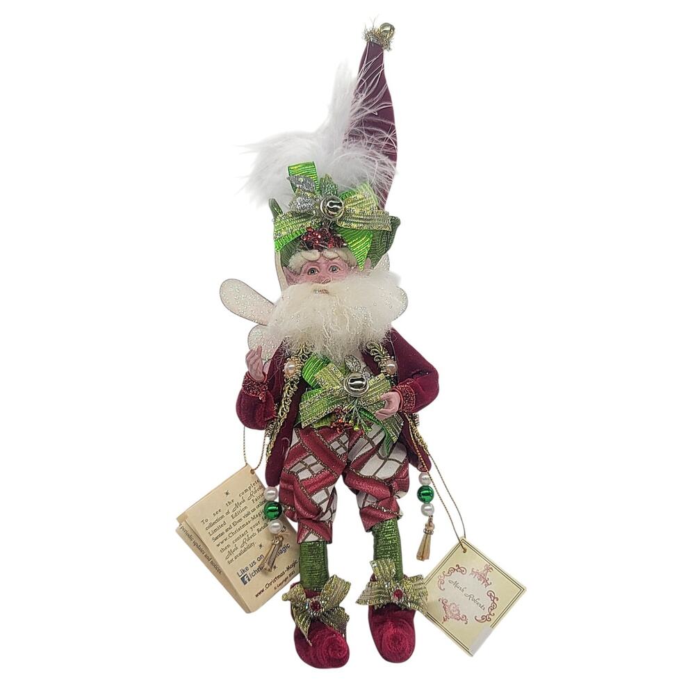 Mark Roberts Christmas Wishes Fairy Red White Neon Green Gold Med 51-16416 14"